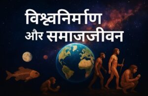"विश्वनिर्माण और समाज जीवन - पृथ्वी और मानव की असली कहानी का चित्रण"