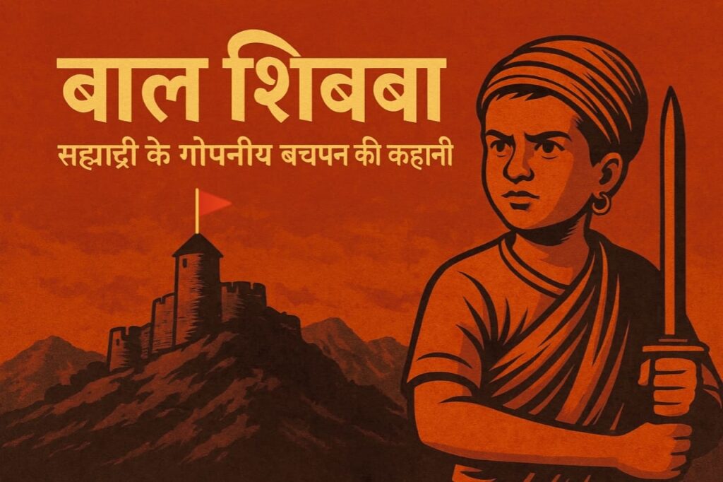 शिवाजी का बाल रूप: सह्याद्री की छाया में उभरता स्वराज्य का भविष्य।
