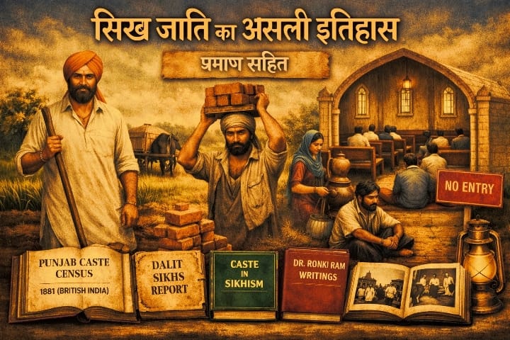 सिख जाति का असली इतिहास – जट सिख, दलित सिख, गुरुद्वारा और असली दस्तावेज़ों की प्रतीकात्मक छवि