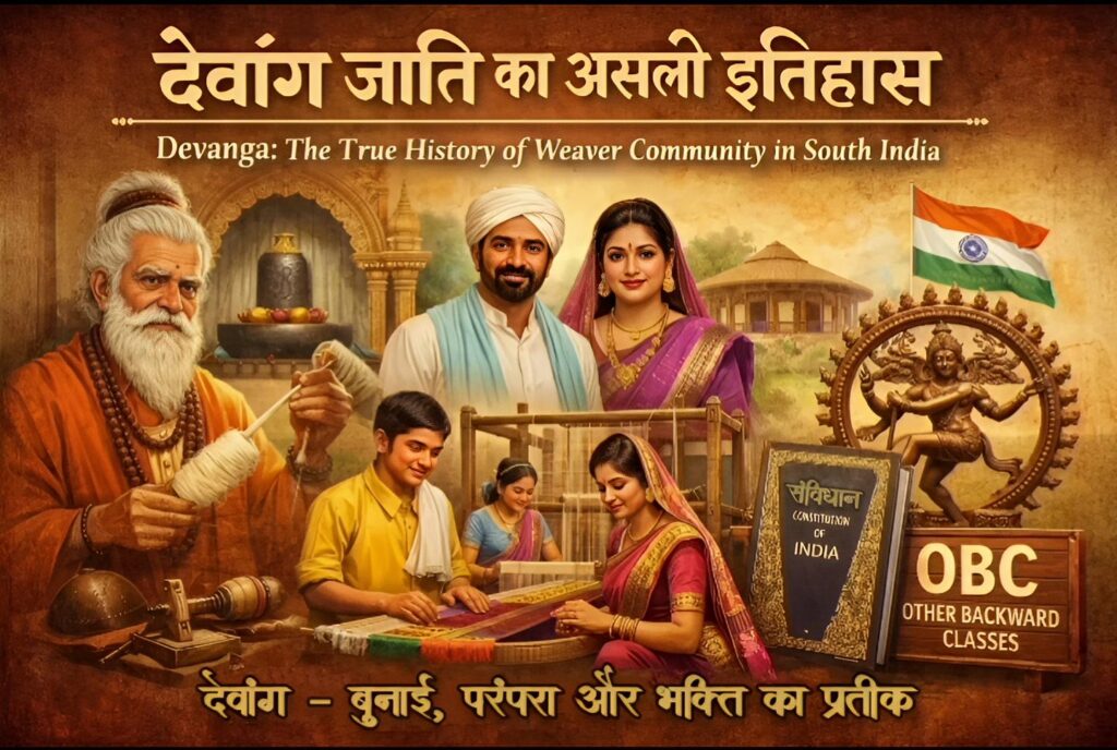 Devanga family, Rishi Devala, weaving loom, Constitution of India, Nataraja statue, OBC symbol