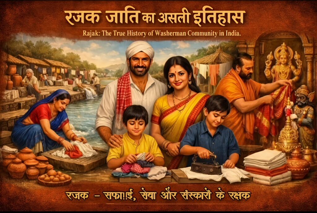 Rajak family washing and pressing clothes, dhobi ghat, temple priest dressing idol