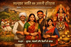 Malhar family with fishing net, Tarpa dance, Waghowa Devi idol, fort background, tribal heritage of Maharashtra