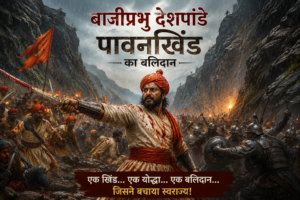 Baji Prabhu Deshpande fighting in Pawankhind battle maratha history
