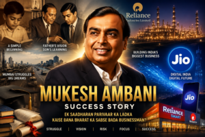 Mukesh Ambani Success Story in Hindi – साधारण परिवार से भारत के सबसे बड़े बिजनेसमैन बनने तक की प्रेरणादायक यात्रा