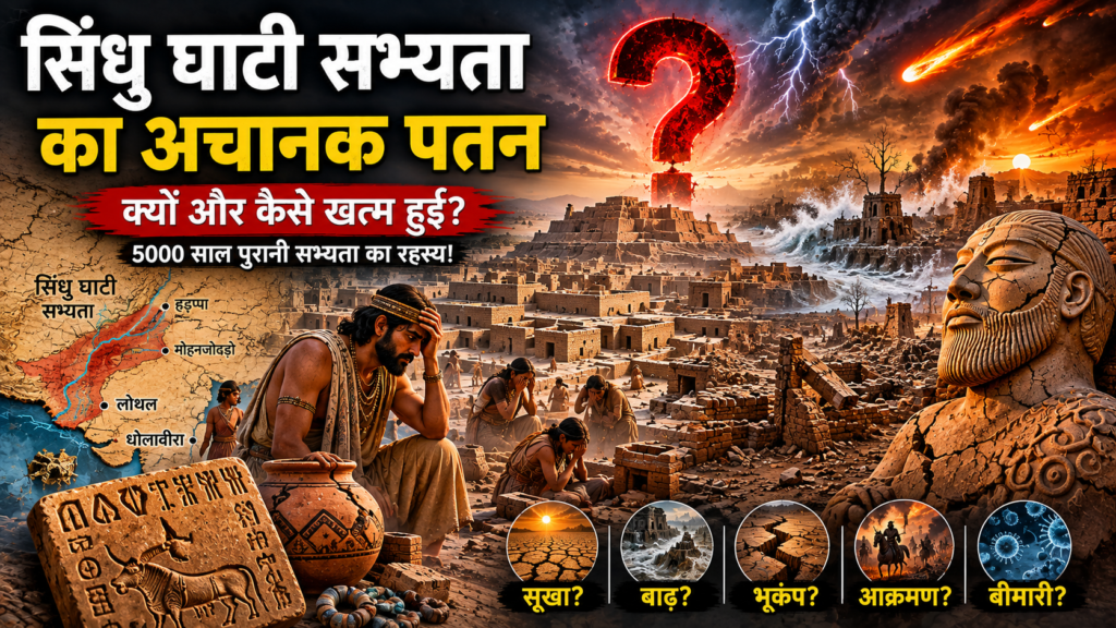 सिंधु घाटी सभ्यता का अचानक पतन – हड़प्पा और मोहनजोदड़ो सभ्यता के रहस्यमयी अंत से जुड़े ऐतिहासिक, पुरातात्विक और वैज्ञानिक प्रमाण
